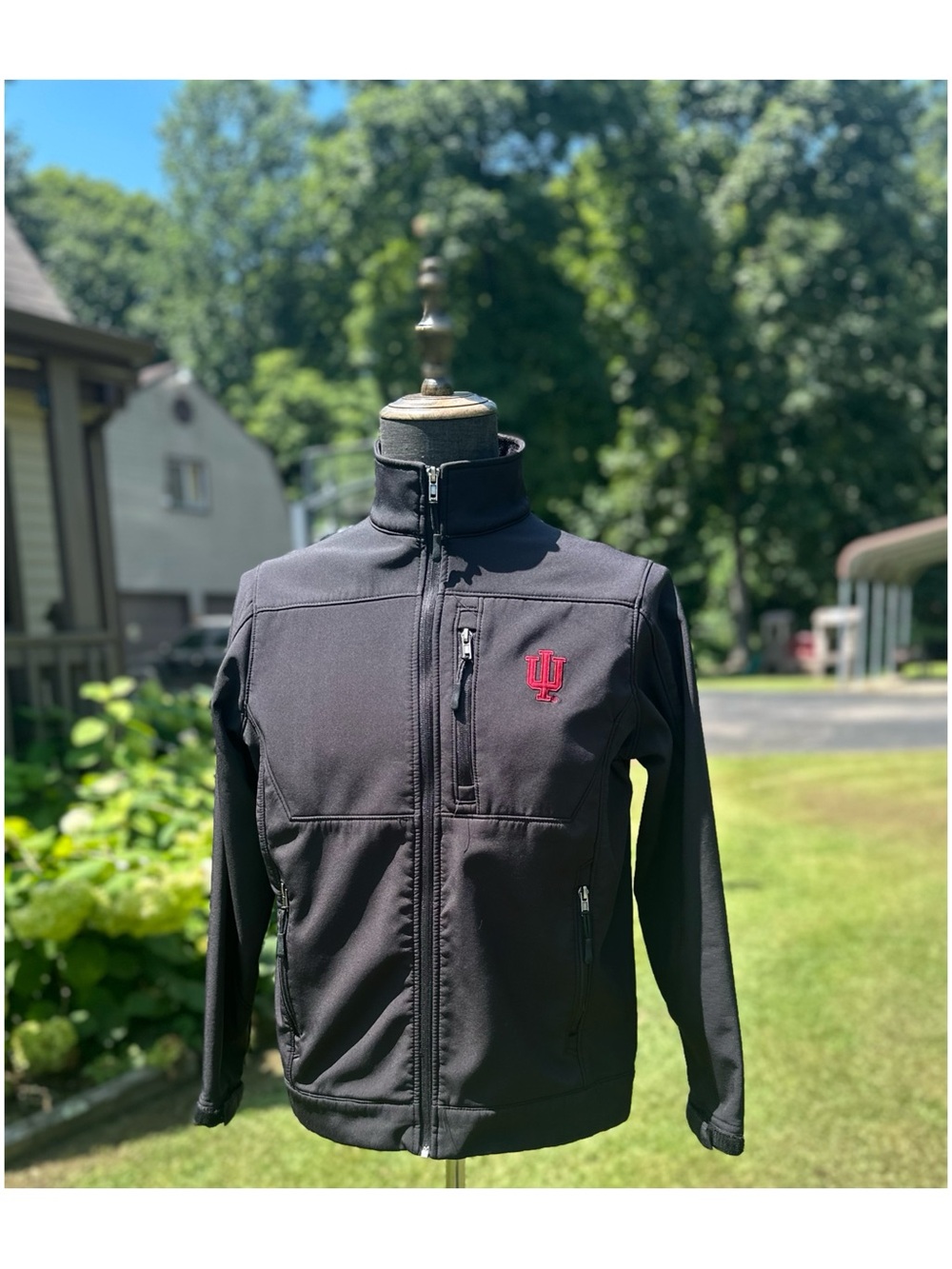 Campus Heritage Unisex Jacket with IU Emblem Embroidered Front, Hoosiers on Back